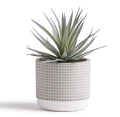 Artificial Plant | 8" Fake Plant | Artificial Succulent in Pot | Fake Succule... Green Plant