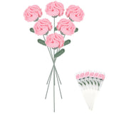 6 Pcs Pink Crochet Flower Bulk Carnations Handmade Crochet Carnation Flowers ... Carnation