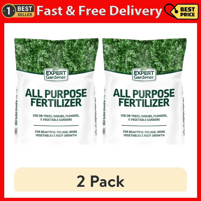 (2 Pack) Expert Gardener All Purpose Plant Fertilizer, 10-10-10 Fertilizer Garden Plants