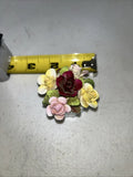 Vtg Coalport Porcelain Flower Pot Basket Carnation Floral Mini Figure 2