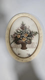 Dried Flowers Convex Bubble Glass Picture 8"x6" Dried Flower