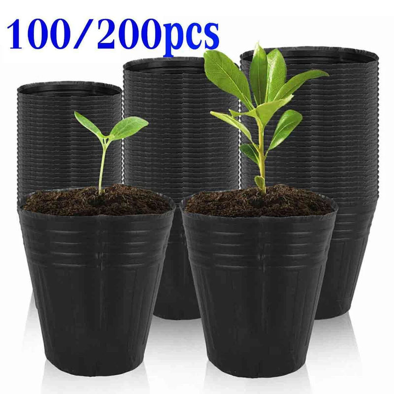 100/200X Plant Flower Pots Living Garden Nursery Seedlings Pot Container 6.5-9cm Garden Plants