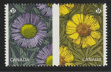 Canada #2980i, Daisies, Flower, Se-tenant Pair , Die Cut from Booklet, MNH 2017 Daisies