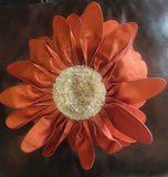 Sunflower Throw Pillow Orange 12 Inch Sunflower