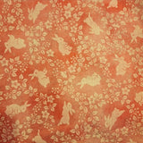 Floral VIP Vintage Pink Rabbit Glitter  1993 Never Used fabric sold by the yard Flowering Plants