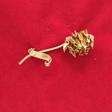 Gold Tone Textured Sunflower Brooch 2 1/2 " Sunflower