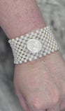 Wrist Corsage Pearl Bracelet by Designer Brand: Fitz Design Bouquet