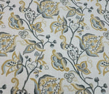 Lawrence in Sandstone BTY Richloom 100% Cotton Slub 54" Wide Floral Flowering Plants