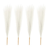 4 Pcs 17 Inch Faux Pampas Grass Artificial Boho Decor Cream Pampas Grass