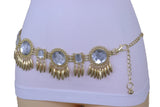 Women Beautiful Cute Fashion Belt Gold Metal Sun Flower Charm Hip High Waist S M Sunflower