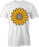 SUNFLOWER TShirt Tee Short-Sleeved Cotton FLOWER FLORAL CLOTHING S1WSA537 Sunflower