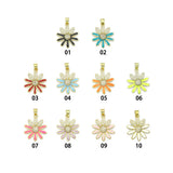 CZ Enamel Sunflower Charm, Sku#LK580 Sunflower