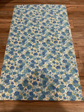 Vintage Fabric Blue Flowers Carnations 70Õs Vibe Floral 34.5Ó x 57.5Ó Carnation