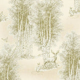Robert Kaufman Prints Wildwood Grace Natural 100% Quilt Cotton Gold Threads BTY Flowering Plants
