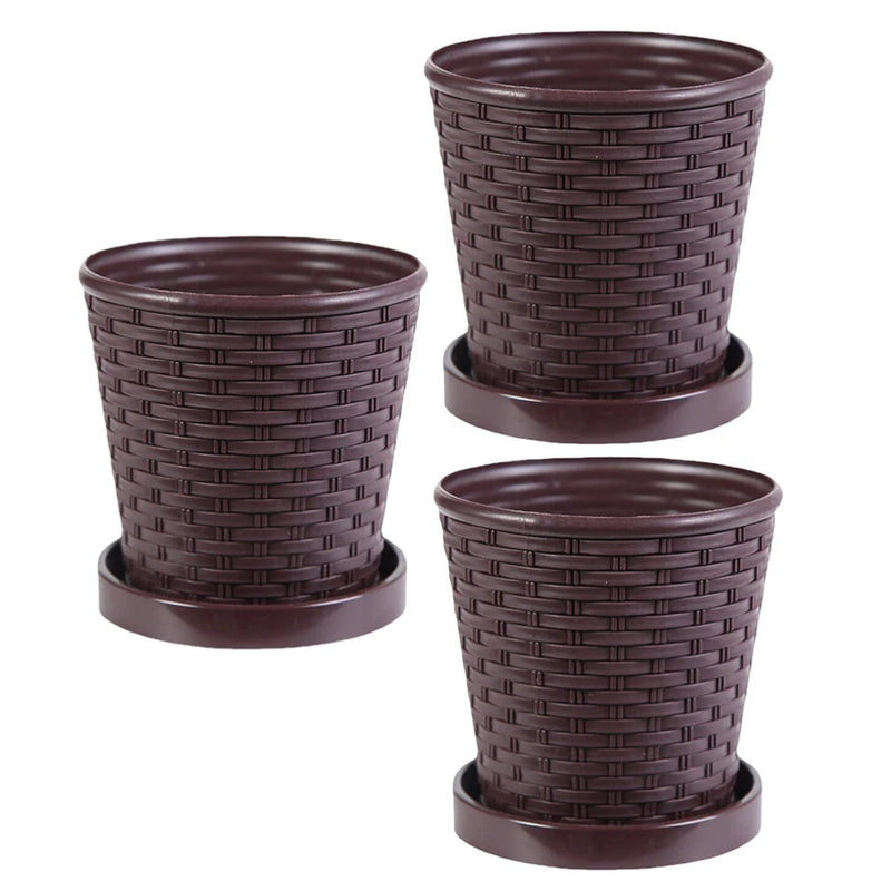 3 Sets Resin Planters Flowers Pots Simple Plant Pots Garden Succulents Pots Garden Plants