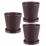 3 Sets Resin Planters Flowers Pots Simple Plant Pots Garden Succulents Pots Garden Plants