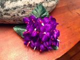 Vintage Millinery Flower Violet 18 Stem Bouquet with 1" Blooms for Hat Purple UF Bouquet
