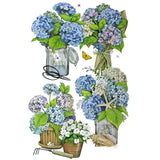 Mary Lake-Thompson Hydrangea Flowers Flour Sack Towel Notepad Set Lavender Blue Hydrangea