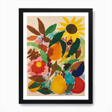 Sunflowers Flower Illustration 4 Ar Framed Wall Art Poster Canvas Print Picture Sunflower