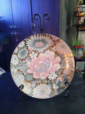 Vintage Toyo Plate Round Plate w/ Peony Flower Hand Painted  10.25" Peony