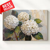 Canvas Wall Art Floral Flowers Bold Elegant Hydrangea Impasto Neutral Tones Some Hydrangea