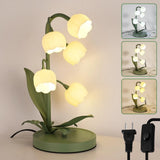 Flower Table Lamp for Bedroom,3 Colors Flower Reading Light with 5 Lily of Th... Lily