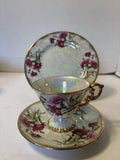 UCAGCO CUP SAUCER PLATE SET FLOWER OF THE MONTH JANUARY CARNATION Carnation