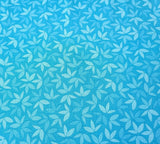 Cozumel BTY Studio 8 Quilting Treasures Aqua Blue Turquoise Leaves Flowering Plants
