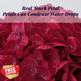 MARTINE MALL 3pc Hydrangea Artificial Flowers, 21in Burgundy, Real Touch Hydrangea