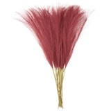 16pcs Faux Pampas Grass 21 Inch Artificial Pampas Grass for Decor, Maple Red Pampas Grass