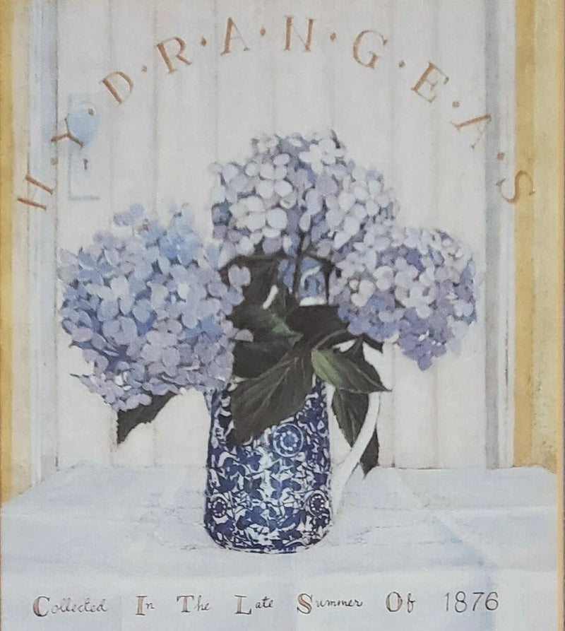 ART PRINT Butchart Gardens  Hydrangeas Picture Shelley M Hely Flowers Floral Hydrangea