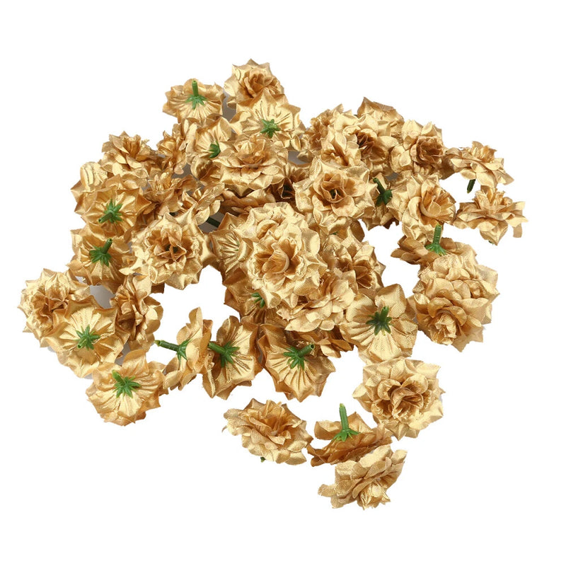 50PCS Rose Flower for Hat Clothes Album Embellishment Bouquet