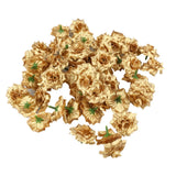 50PCS Rose Flower for Hat Clothes Album Embellishment Bouquet