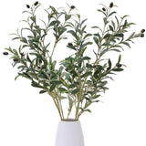 39 Inch Artificial Olive Branch Greenery Stems Fake Plants with 222 Leaves fo... Green Plant