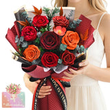 Forever Rose Flowers for Delivery, 8-Piece Valentines Day Gifts 8pcs, Red Bouquet