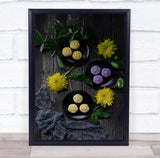 Mooncake Sunflower Still Life Plates Plate Flower Flowers Wall Art Print Sunflower
