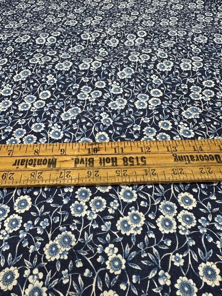 VINTAGE CONCORD FABRICS FLORAL LINEN FABRIC BY THE HALF YARD Flowering Plants