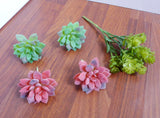 Set of 5 Artificial Grass Mini Flocking Plants Succulents Home Decoration Green Plant