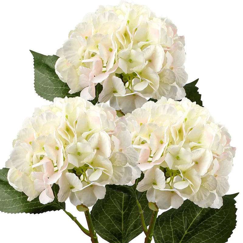 21" Artificial Hydrangea Long Stems Silk Hydrangea Flowers for Home Table Cen... Hydrangea