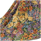 Yellow Daffodil Floral Vintage Jacquard Tapestry Upholstery Indoor Decor Fabric Flowering Plants