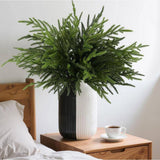 24 In. Artificial Green Norfolk Pine Stems for DIY Crafts Home Indoor Decor, 12- Green Plant