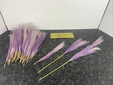 Lot of (32) 36" or 28" or (64) 16" Purple Faux Pampas Grass Decor Length Options Pampas Grass
