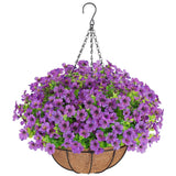 Artificial Flowers Hanging Plants in Basket,Artificial Hanging Flowers for Sp... Green Plant
