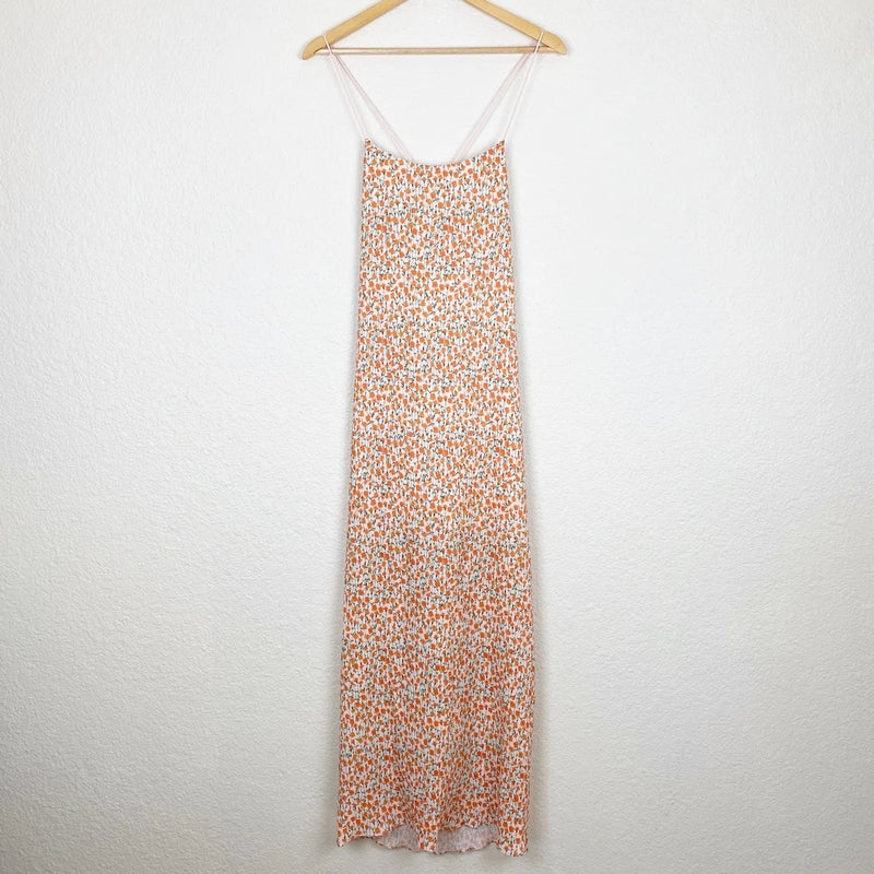 Significant Other Pink Floral Carnation Midi Dress Size 4 Carnation