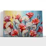 Carnation Flower Expressionism Canvas Print Wall Art Framed Poster Picture Decor Carnation