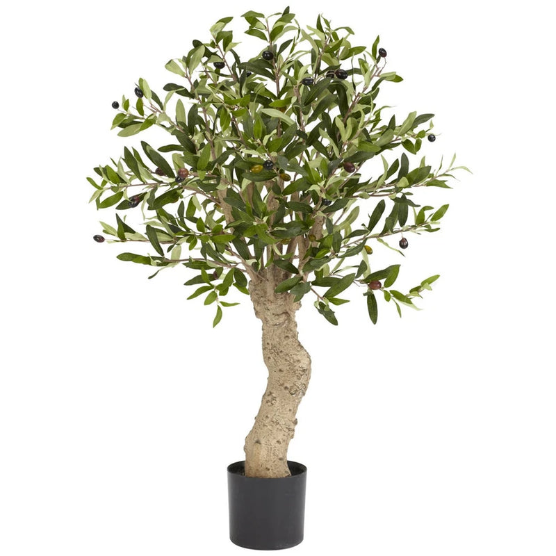 REALISTIC 2 1/2' SILK OLIVE TREE Artificial Fake Plant - HIGH QUALITY Green Plant