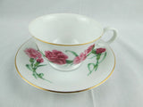 Vintage Avon 1991 Blossoms of the Month January Carnation Teacup Saucer Carnation