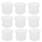 9 Pcs Clear Nursery Pot Orchid Planter Plastic Pots Garden Flowerpot Garden Plants