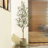 6ft Artificial Olive Tree Indoor, Tall Faux Olive Tree, Artificial Plants Green Plant