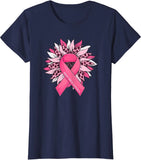 Breast Cancer Tee Sunflower Breast Cancer Awareness Ladies' Crewneck T-Shirt Sunflower